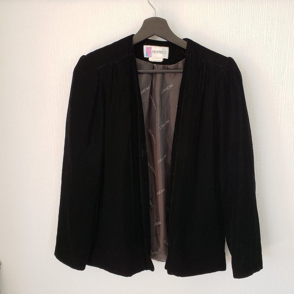 Vintage Prophecy Black Velvet Blazer